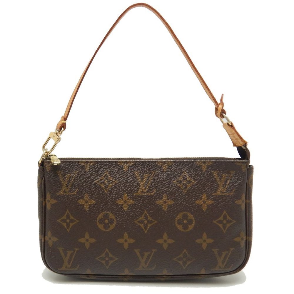 Louis Vuitton Monogram Pochette Handbag Accessory Pouch Brown